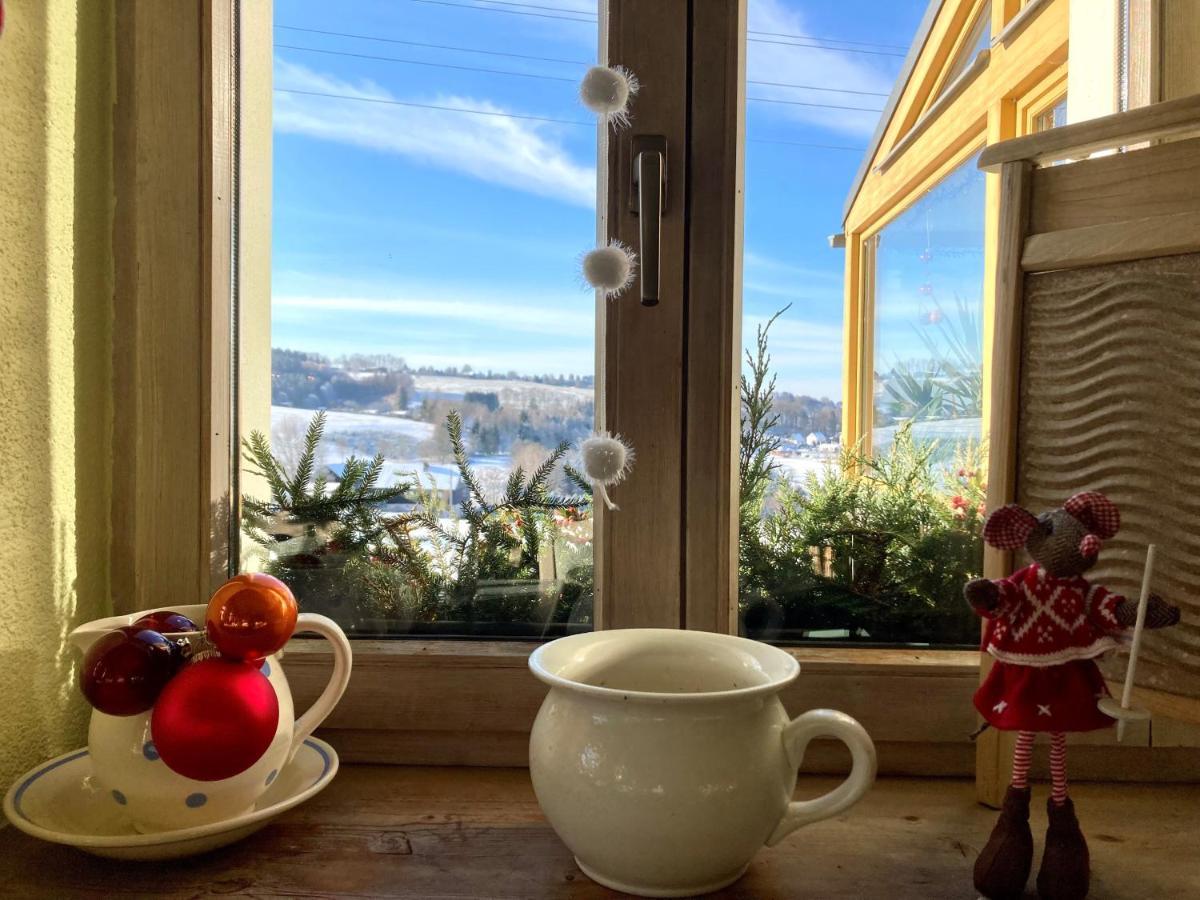 Wohlfuehlherberge Weitblick Erlbach  Buitenkant foto