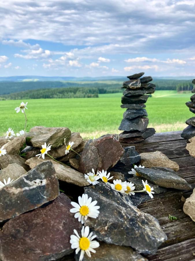 Wohlfuehlherberge Weitblick Erlbach  Buitenkant foto